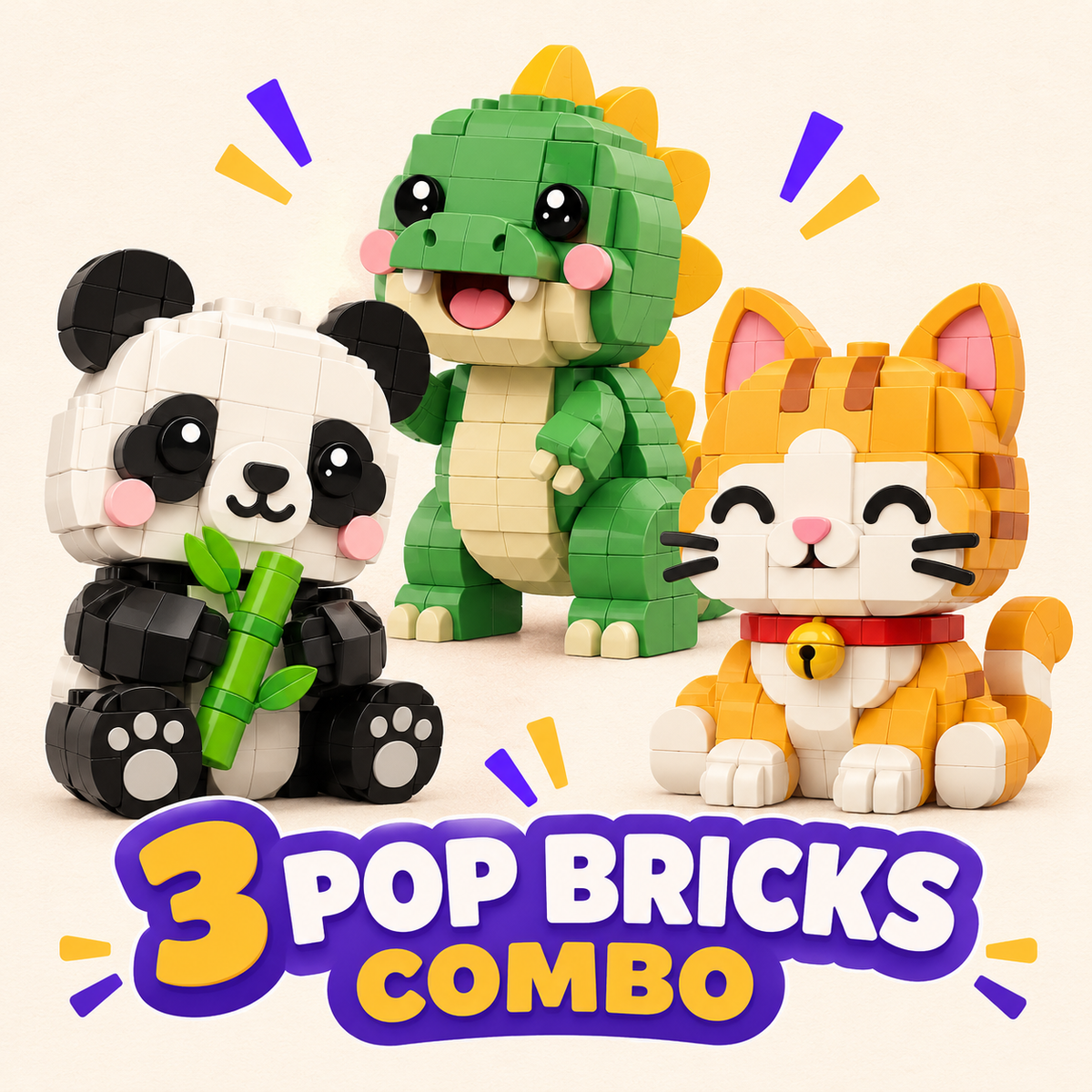 3 Pop Bricks Combo